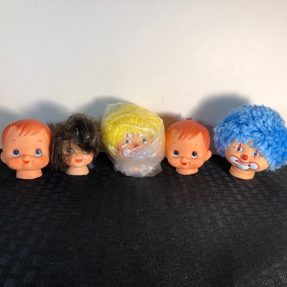 Other - Vintage Lot of  5 Doll heads plastic rubber
